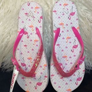 Justice pink flamingo sandals